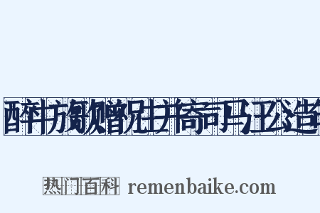 醉中放歌赠祝生并寄司马汪公造句是什么意思的图片